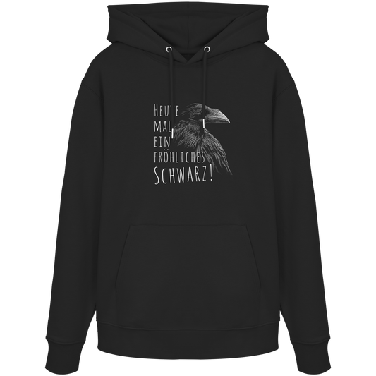 fröhlicher schwarzer Rabe - Organic Hoodie