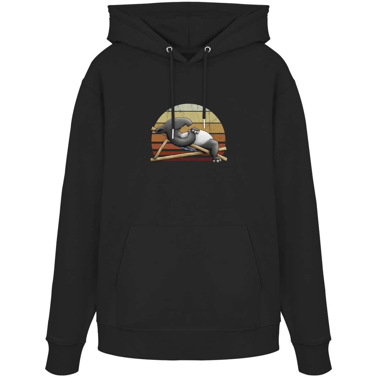Lässiger Retro Sundown Tapir - Organic Hoodie