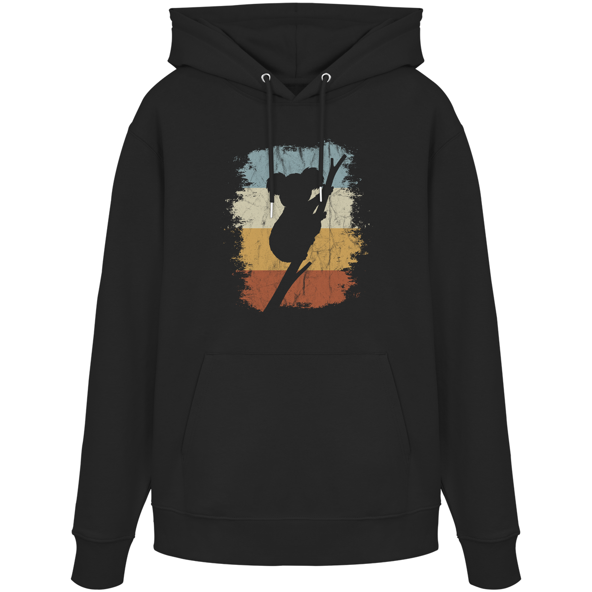 Retro kletternder Koala-Bär - Organic Hoodie