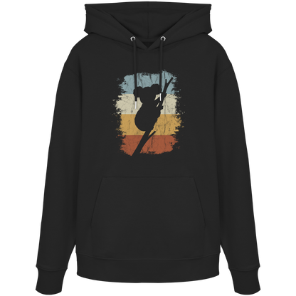 Retro kletternder Koala-Bär - Organic Hoodie