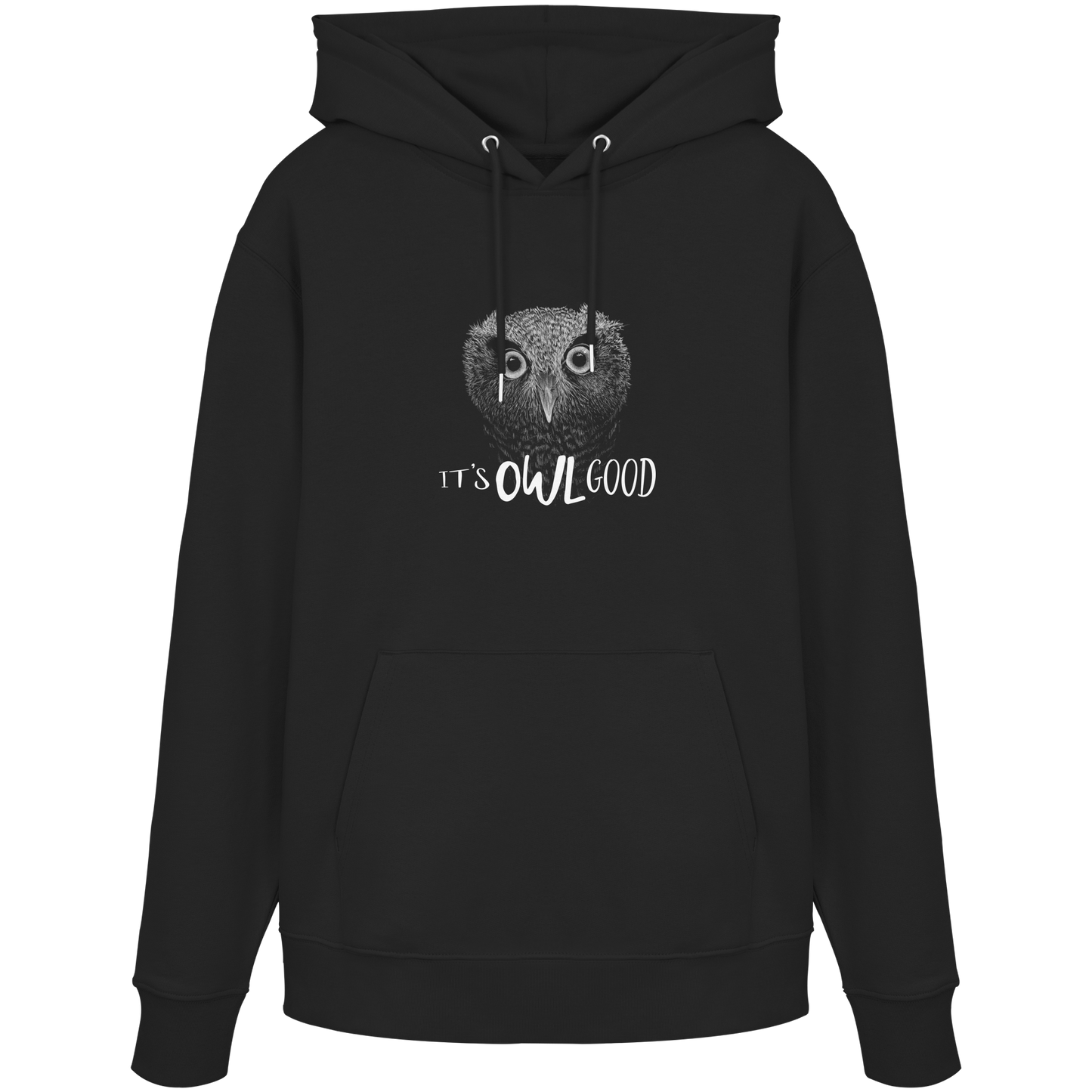 OWL Good | Kritzel-Kunst-Eule - Organic Hoodie
