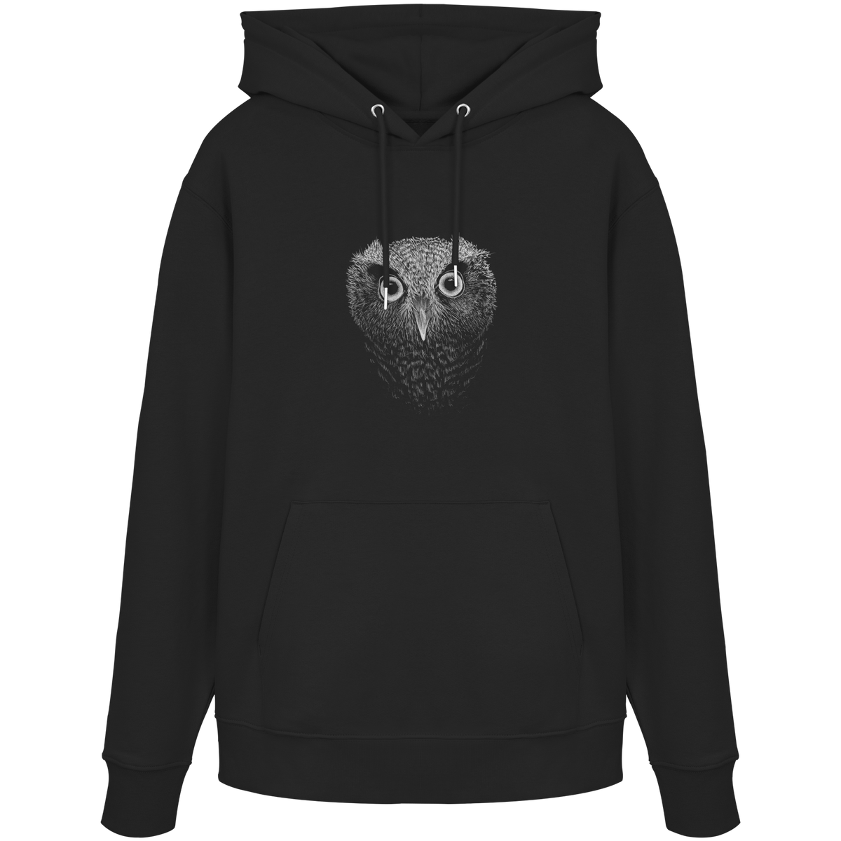Eule Kritzelkunst Illustration - Organic Hoodie