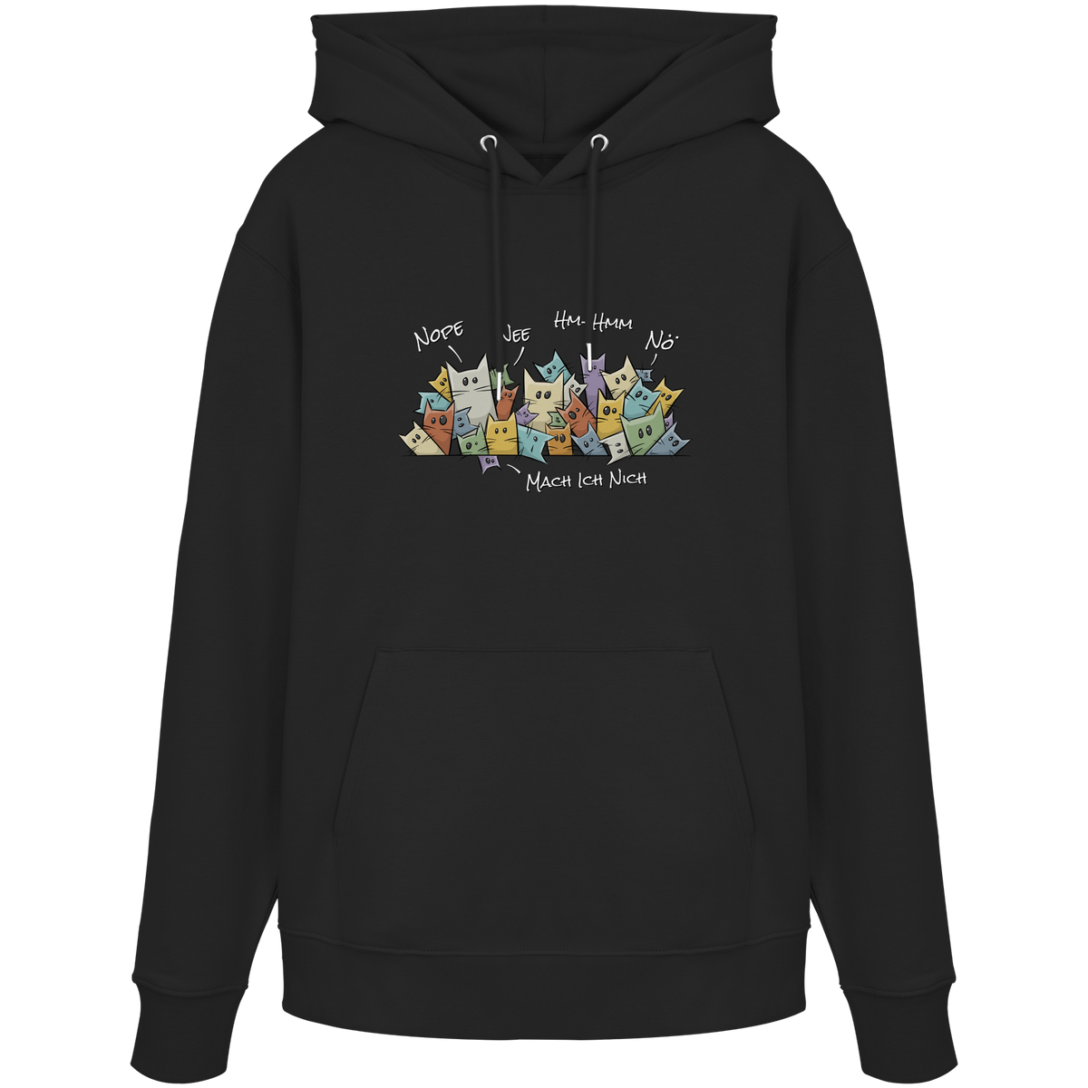 Nope, Nee, Nö Katzen - Organic Hoodie