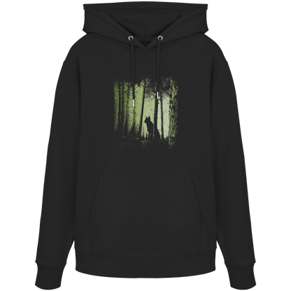 Luchs Wildkatze im Zwielicht Wald - Organic Hoodie
