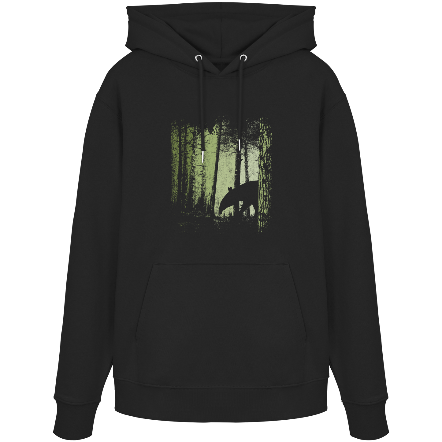 Lässiger Tapir im Zwielicht Wald - Organic Hoodie