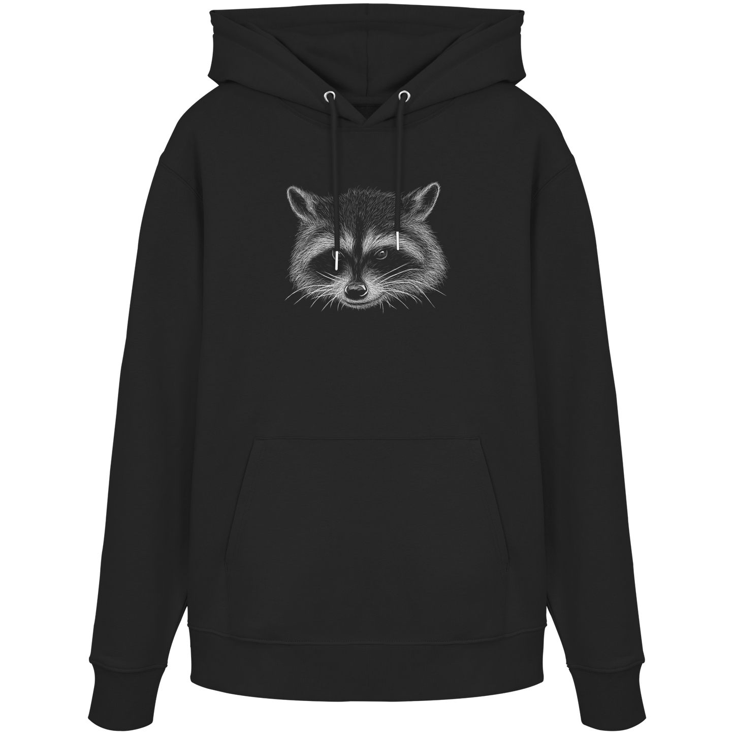 Waschbär Illustration Kritzelkunst - Organic Hoodie