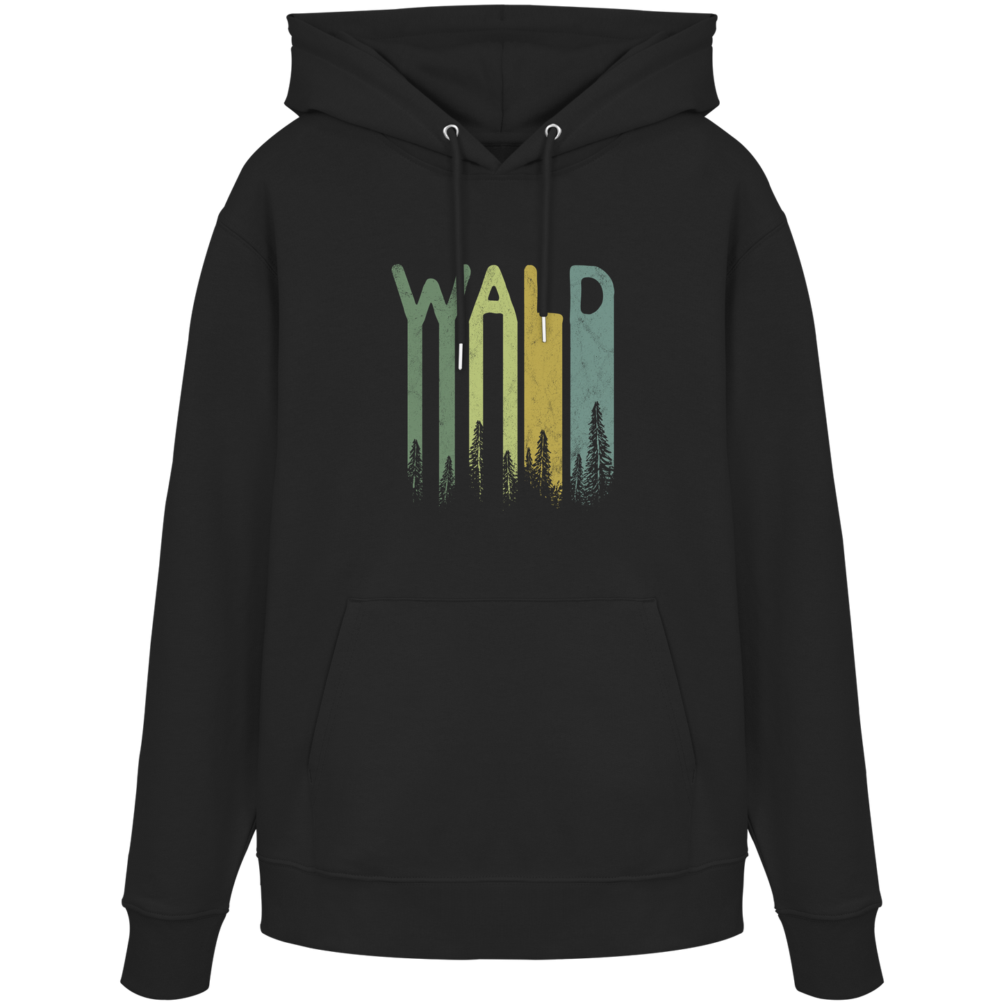 Wald Retro Forst Schriftzug - Organic Hoodie