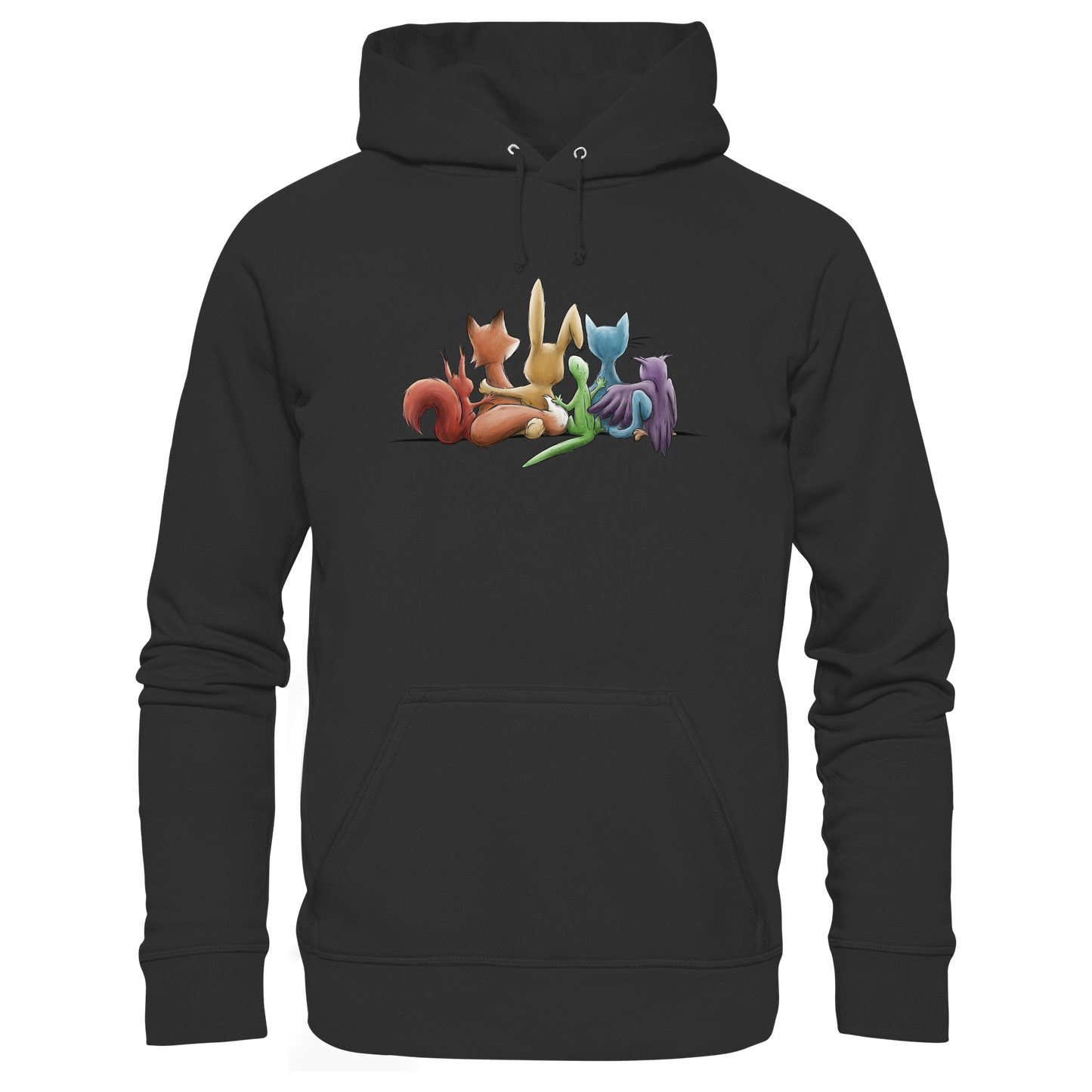 Regenbogen Tiere für Freundschaft, Toleranz und Vielfalt - Organic Hoodie