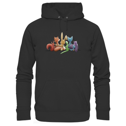 Regenbogen Tiere für Freundschaft, Toleranz und Vielfalt - Organic Hoodie