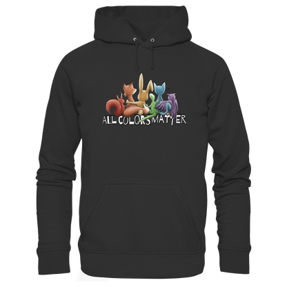 All Colors Matter! Regenbogen Tiere für Vielfalt - Organic Hoodie
