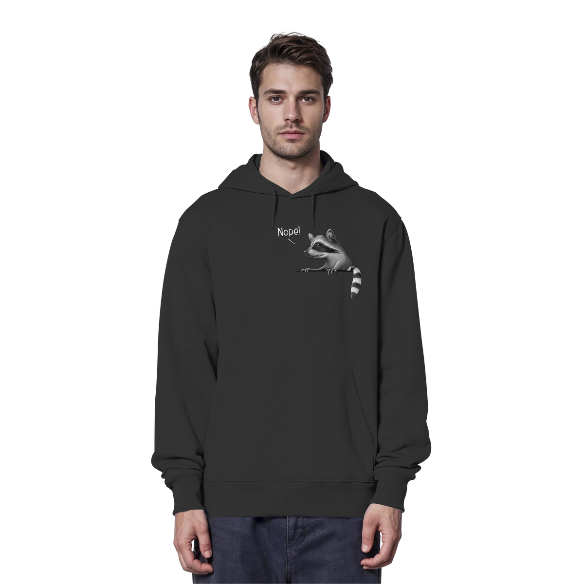 Nope! Frecher verwegener Waschbär - Organic Hoodie