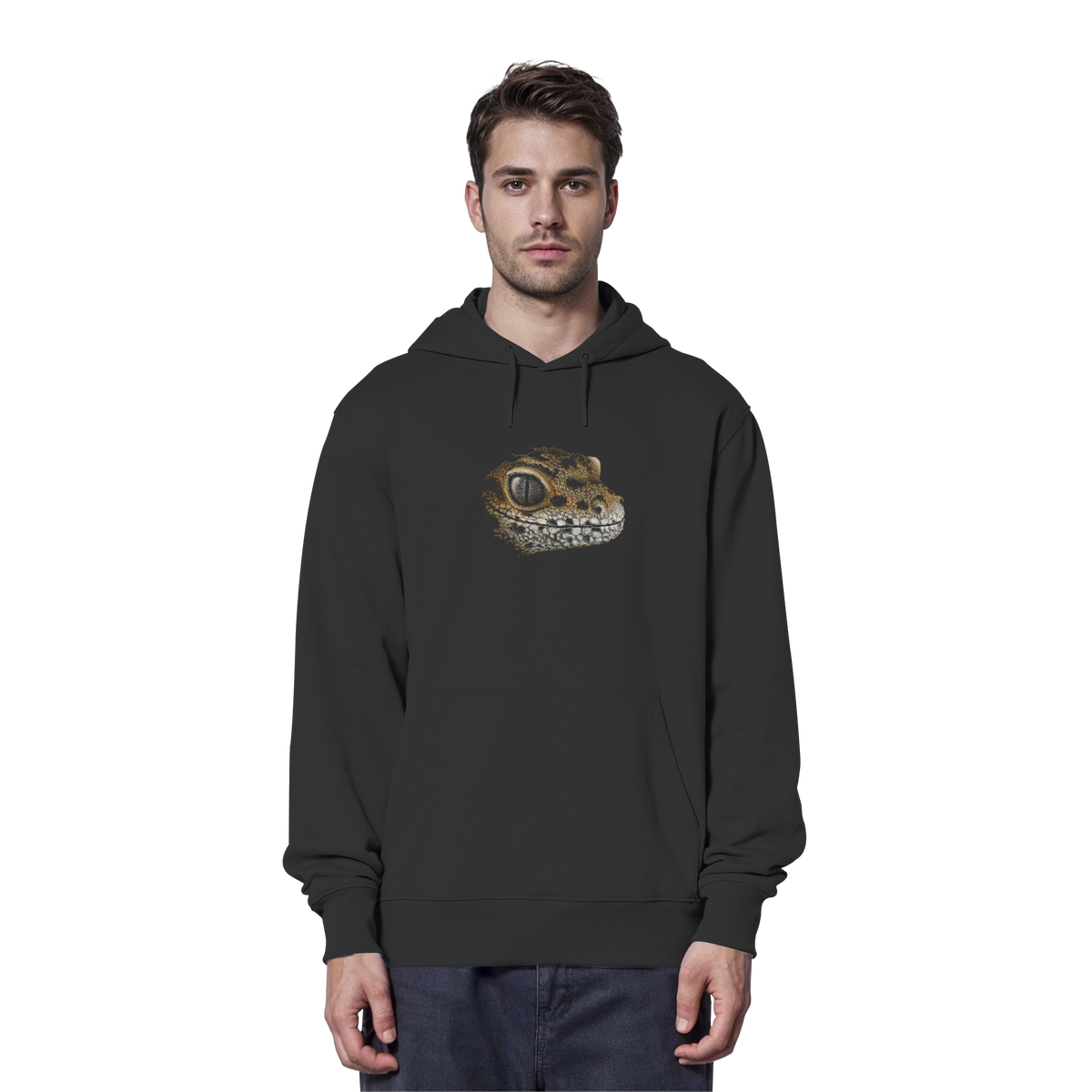 Leopard Gecko Skizze Kritzelkunst - Organic Hoodie