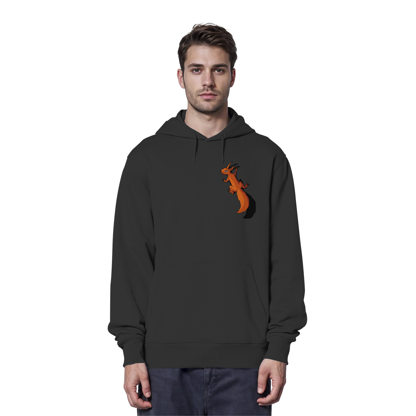 Süßes Eichhörnchen klettert - Organic Hoodie