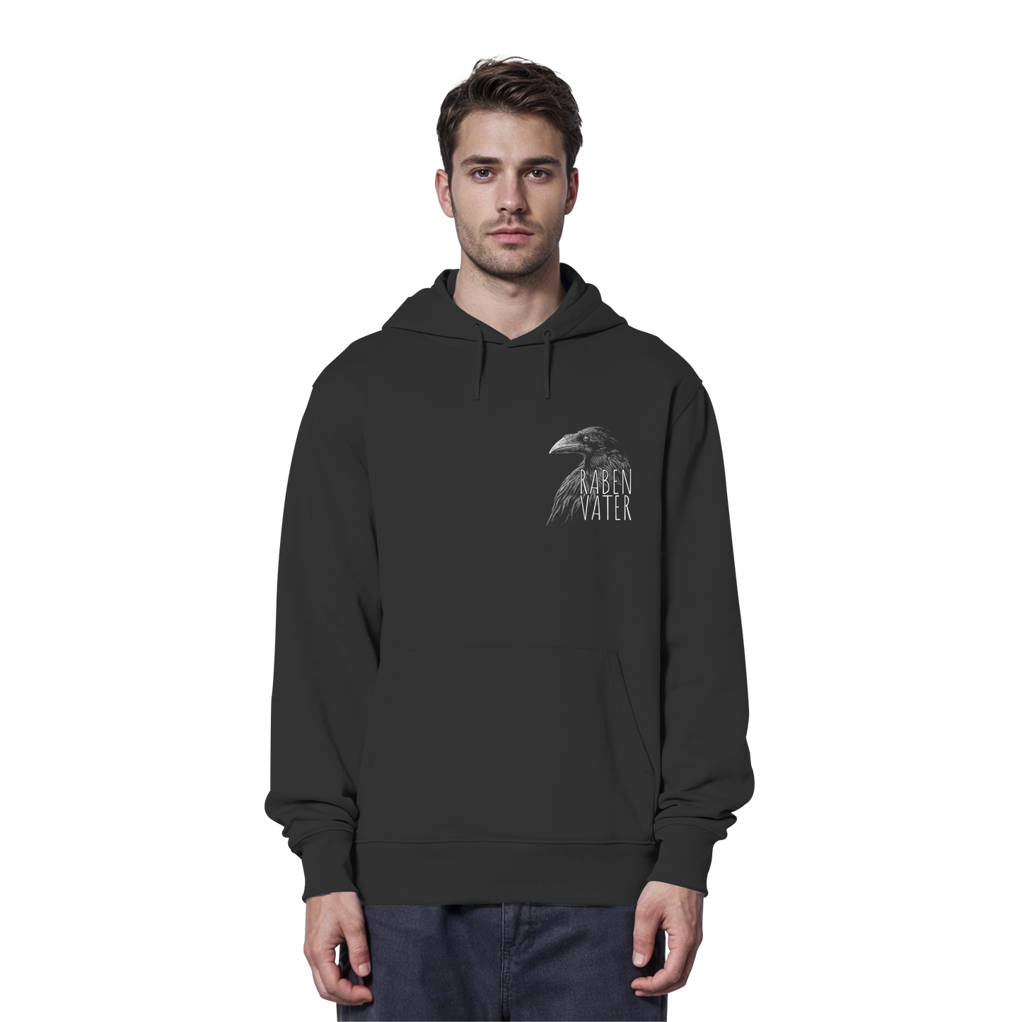 Rabenvater schwarzer Rabe Krähe - Organic Hoodie