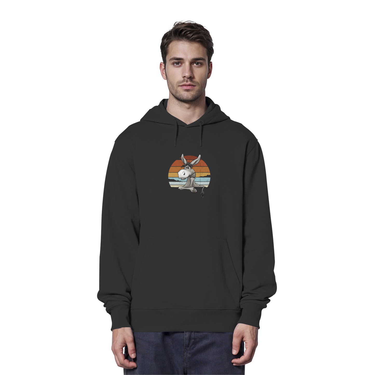 Lässiges Maultier Retro Esel - Organic Hoodie