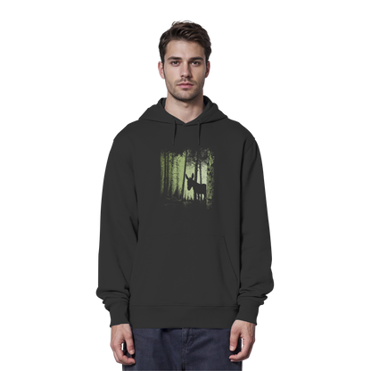 Esel im Zwielicht-Wald - Organic Hoodie