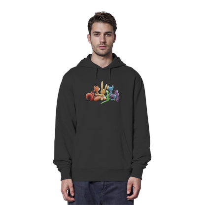 Regenbogen Tiere für Freundschaft, Toleranz und Vielfalt - Organic Hoodie