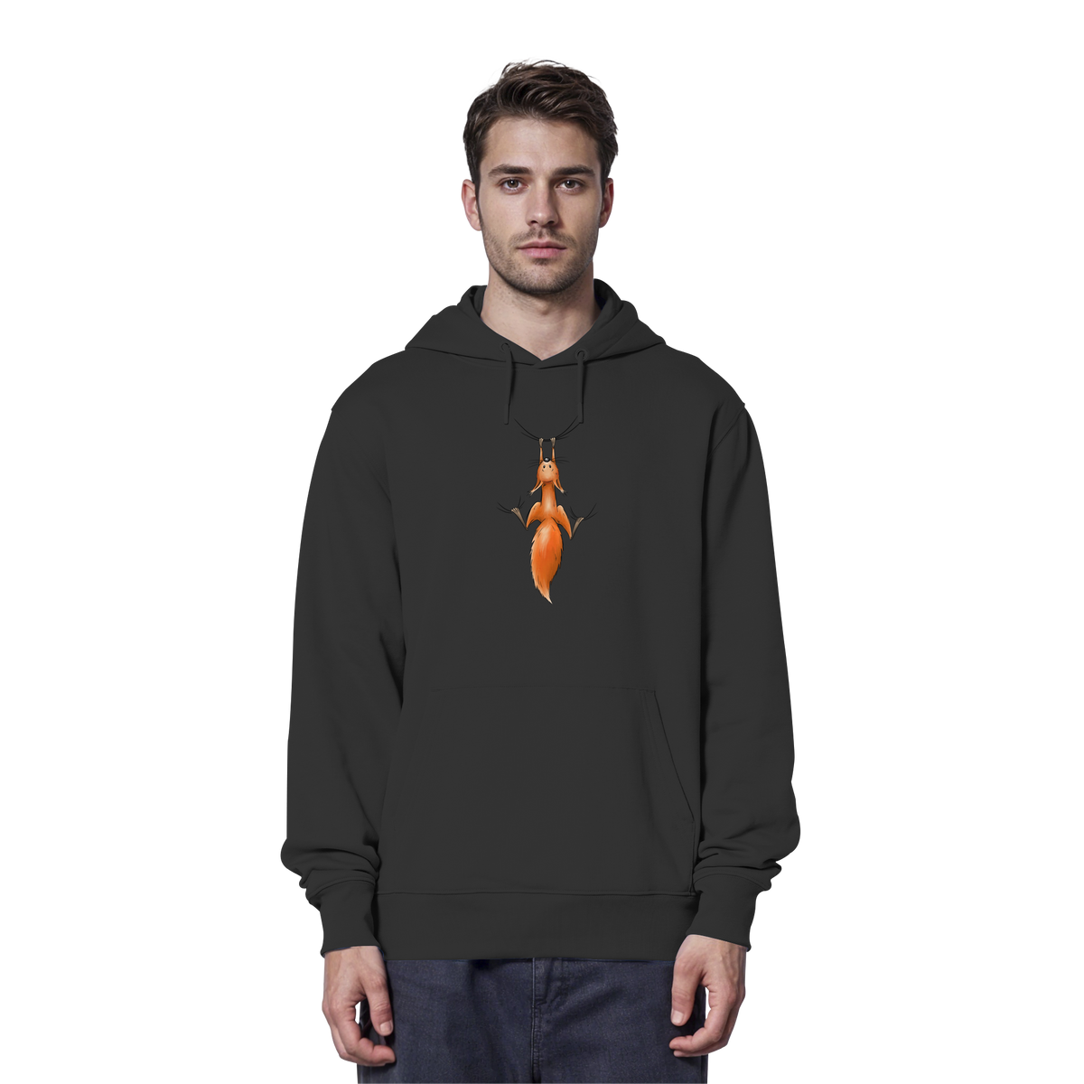 Rotes Eichhörnchen hängt ab - Organic Hoodie