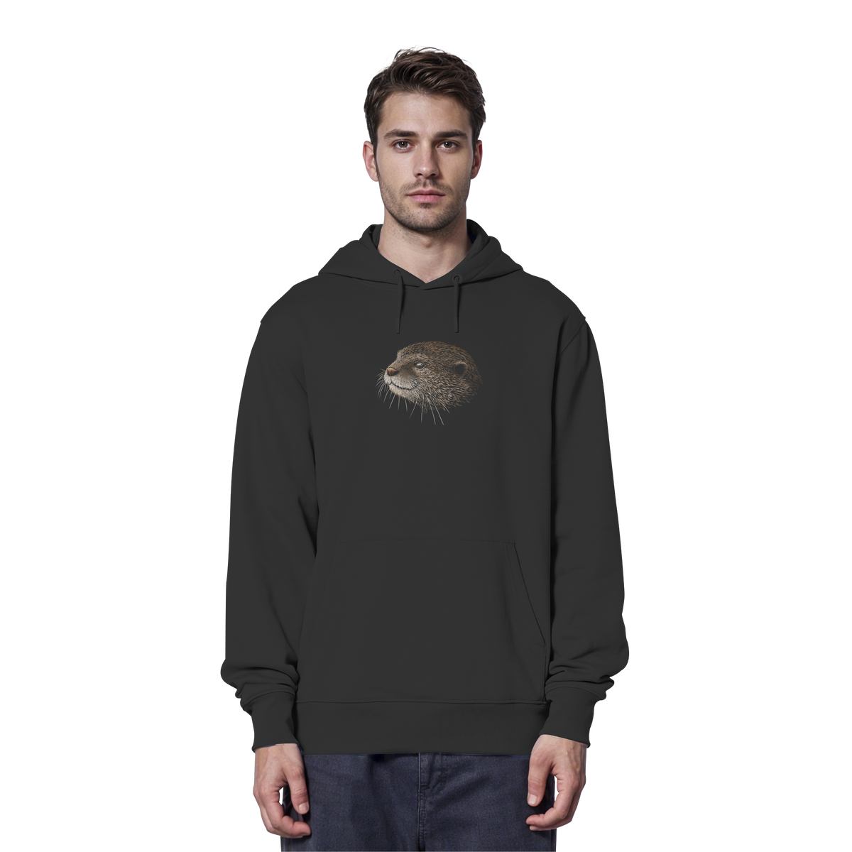 Otter Bleistift Zeichnung KritzelKunst - Organic Hoodie