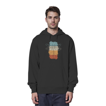 Retro Kunst Libelle | Vintage Dragonfly - Organic Hoodie