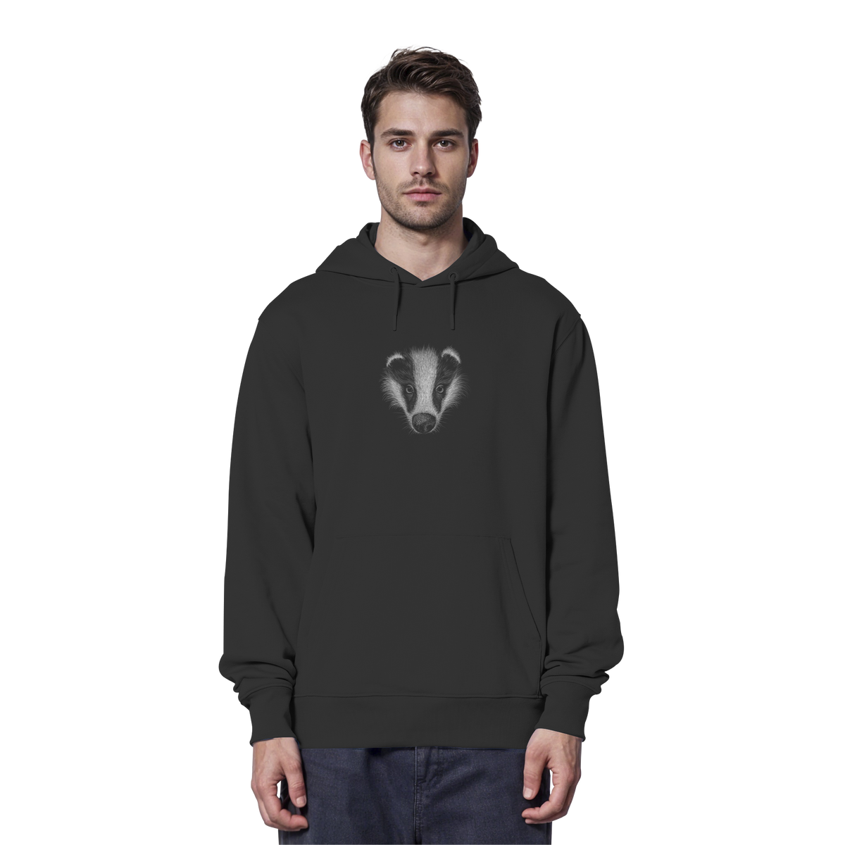 Kritzel-Kunst Dachs Illustration - Organic Hoodie