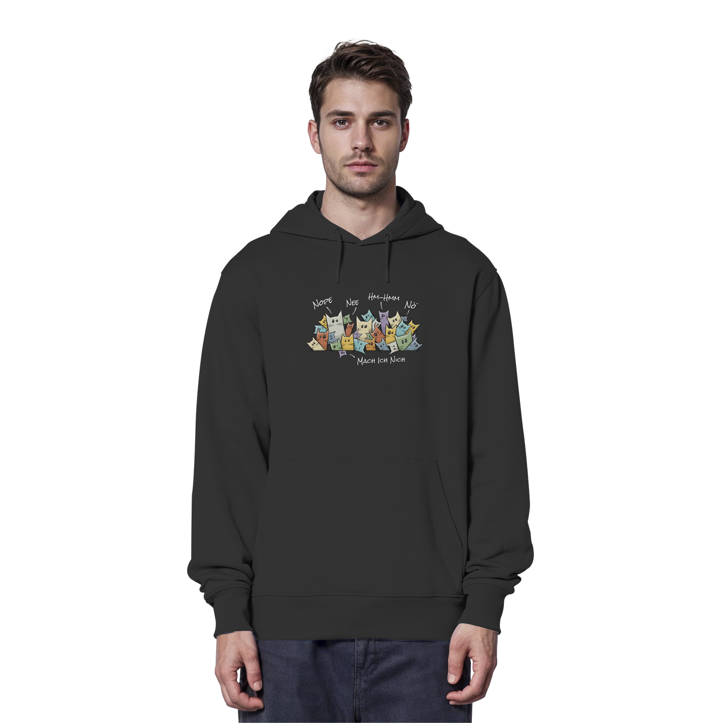 Nope, Nee, Nö Katzen - Organic Hoodie