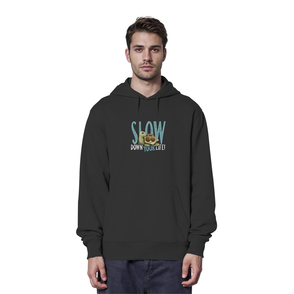 Slow Down Your Life Schildkröte - Organic Hoodie