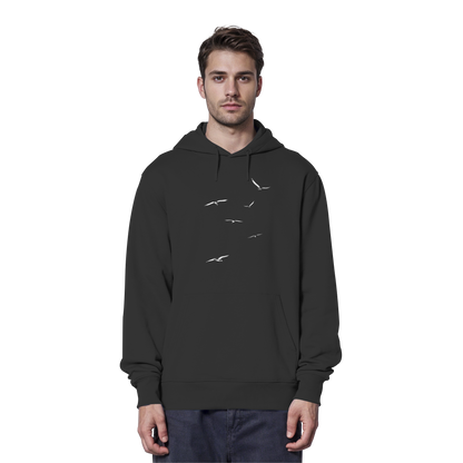 Vogelschwarm – Traum vom Fliegen - Organic Hoodie
