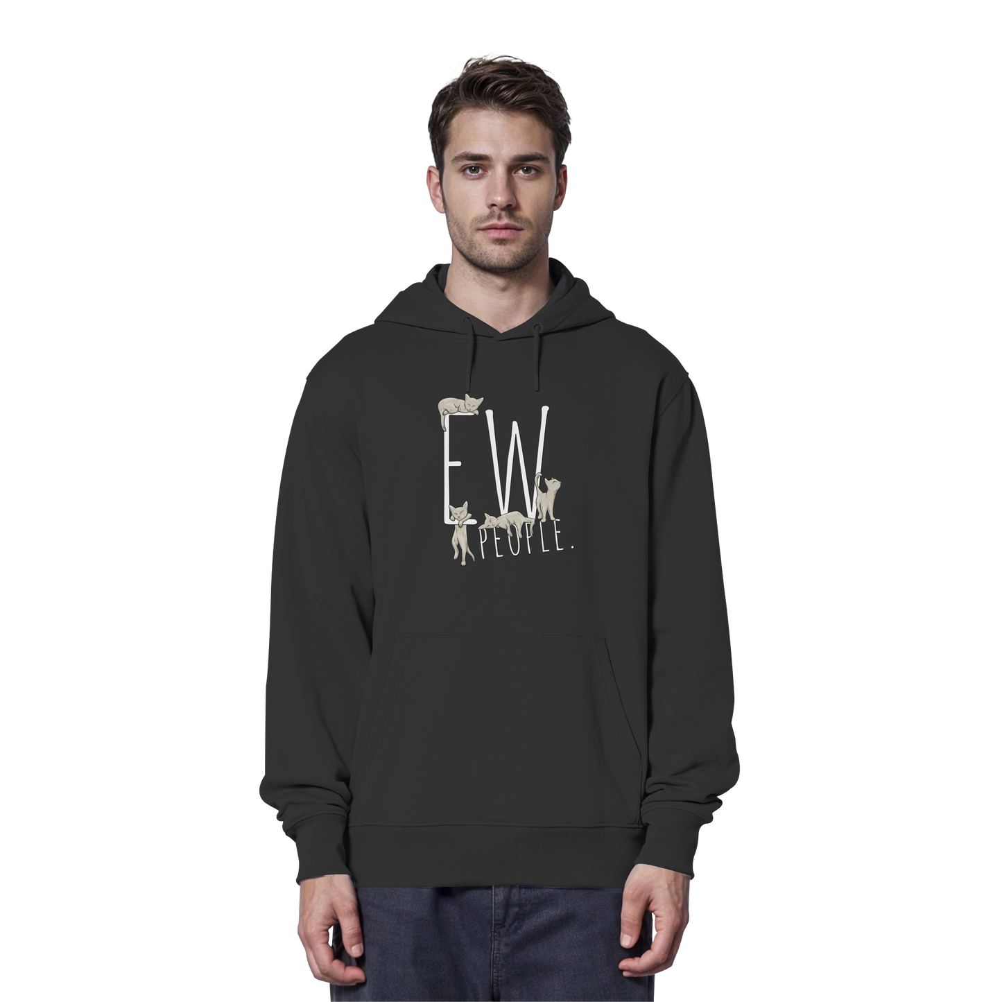 Ew, People. Sarkastische Katzen - Organic Hoodie
