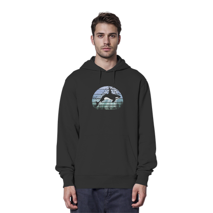 Retro Tiefsee Schwertwal Orca - Organic Hoodie