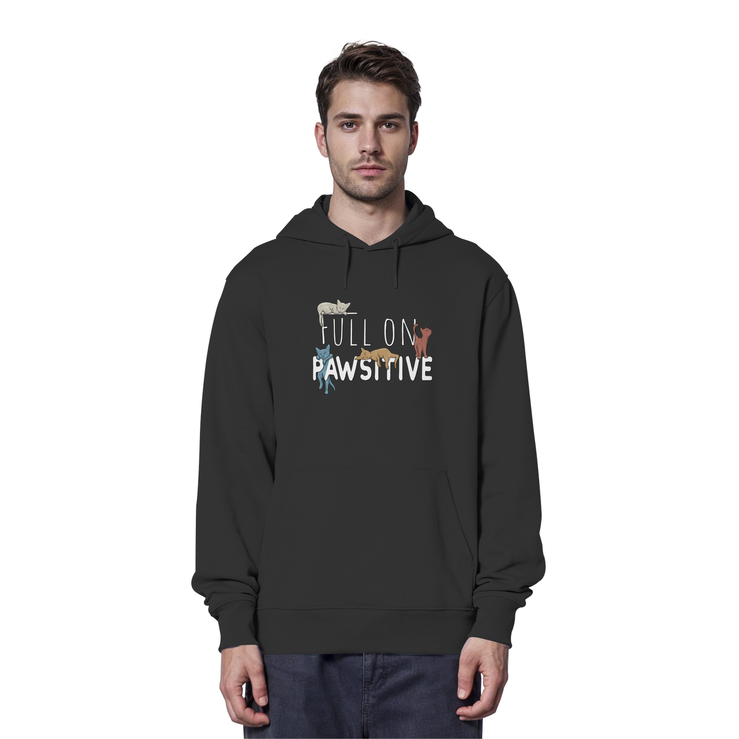 Full On Pawsitive! Gechillte Katzen - Organic Hoodie