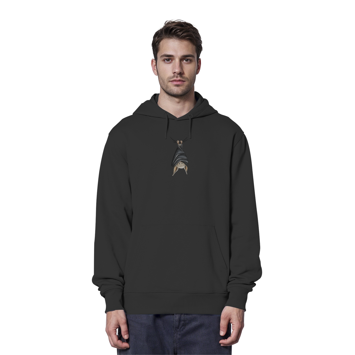 Lustig chillende Fledermaus - Organic Hoodie
