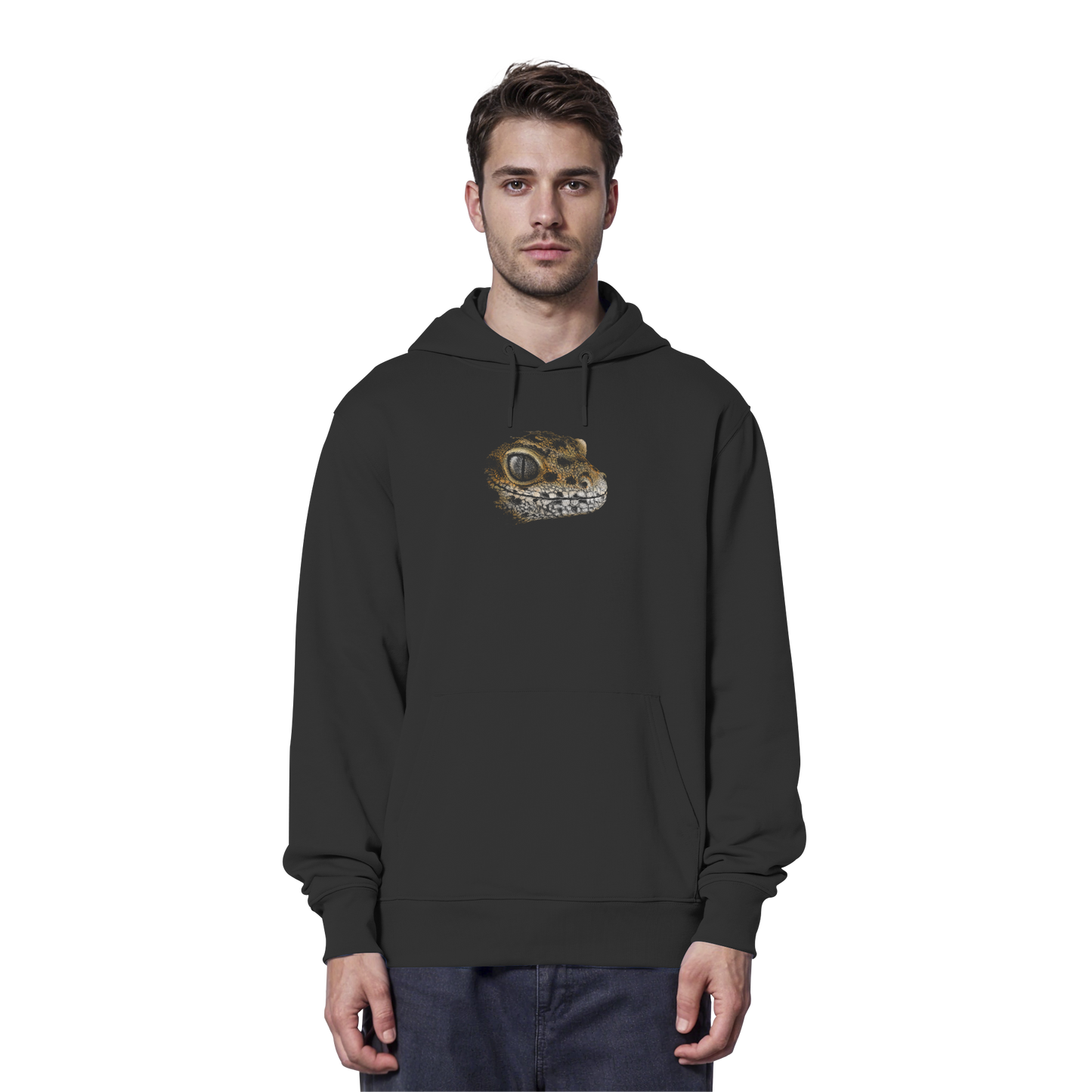 Leopard Gecko Skizze Kritzelkunst - Organic Hoodie