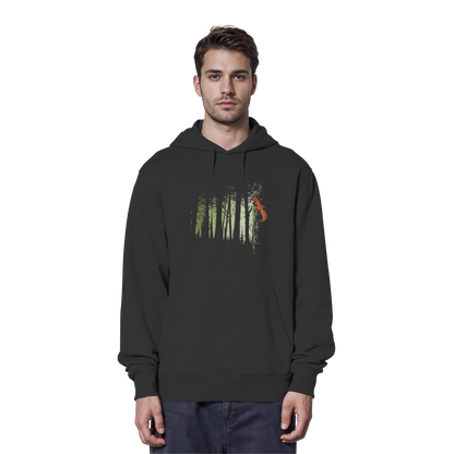 Eichhörnchen im Zwielicht-Wald - Organic Hoodie