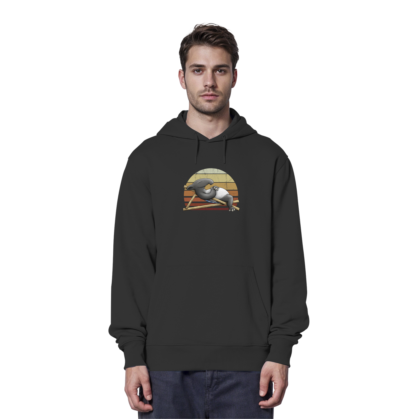 Lässiger Retro Sundown Tapir - Organic Hoodie