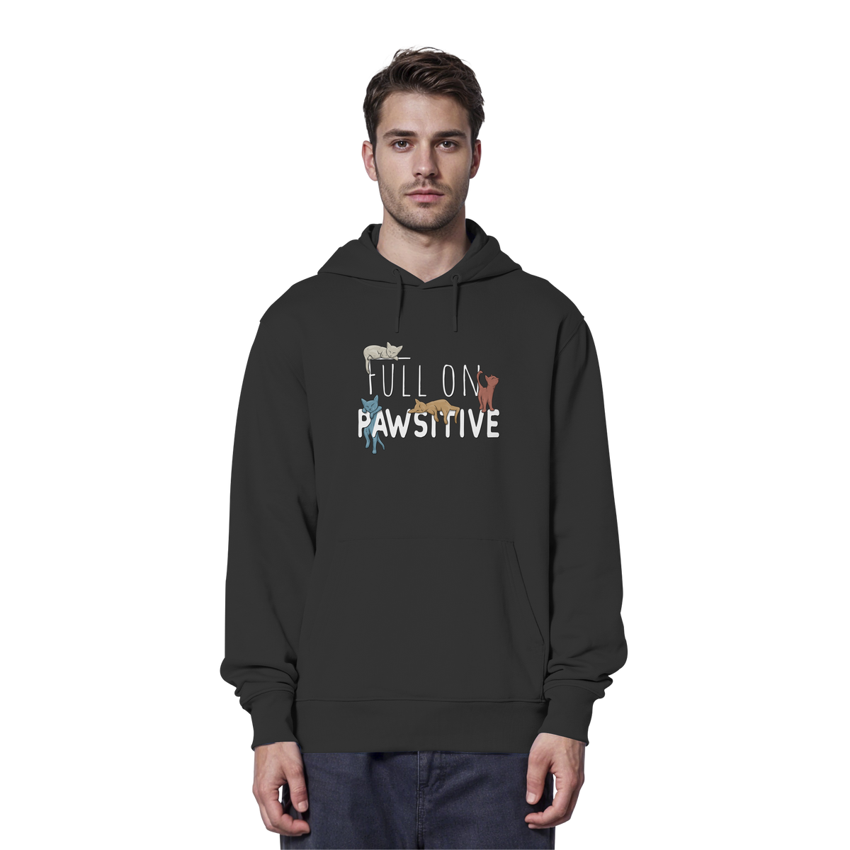 Full On Pawsitive! Gechillte Katzen - Organic Hoodie