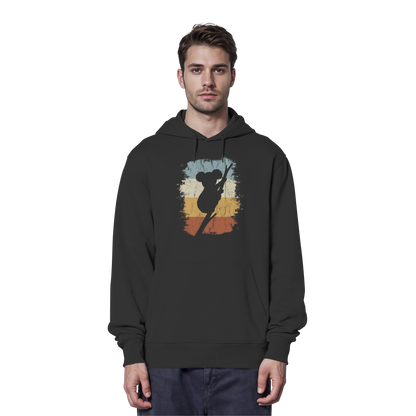 Retro kletternder Koala-Bär - Organic Hoodie