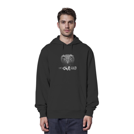 OWL Good | Kritzel-Kunst-Eule - Organic Hoodie