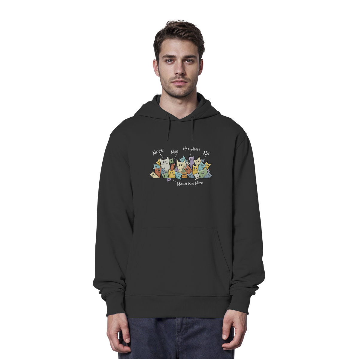 Nope, Nee, Nö Katzen - Organic Hoodie