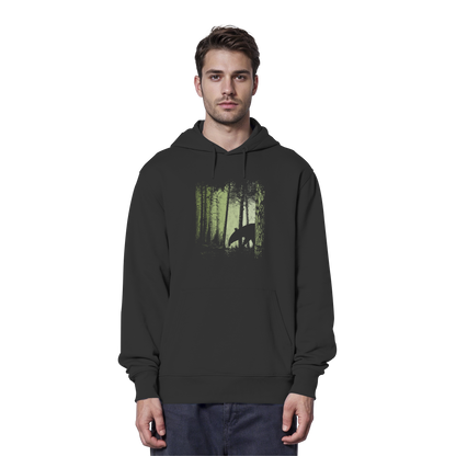 Lässiger Tapir im Zwielicht Wald - Organic Hoodie