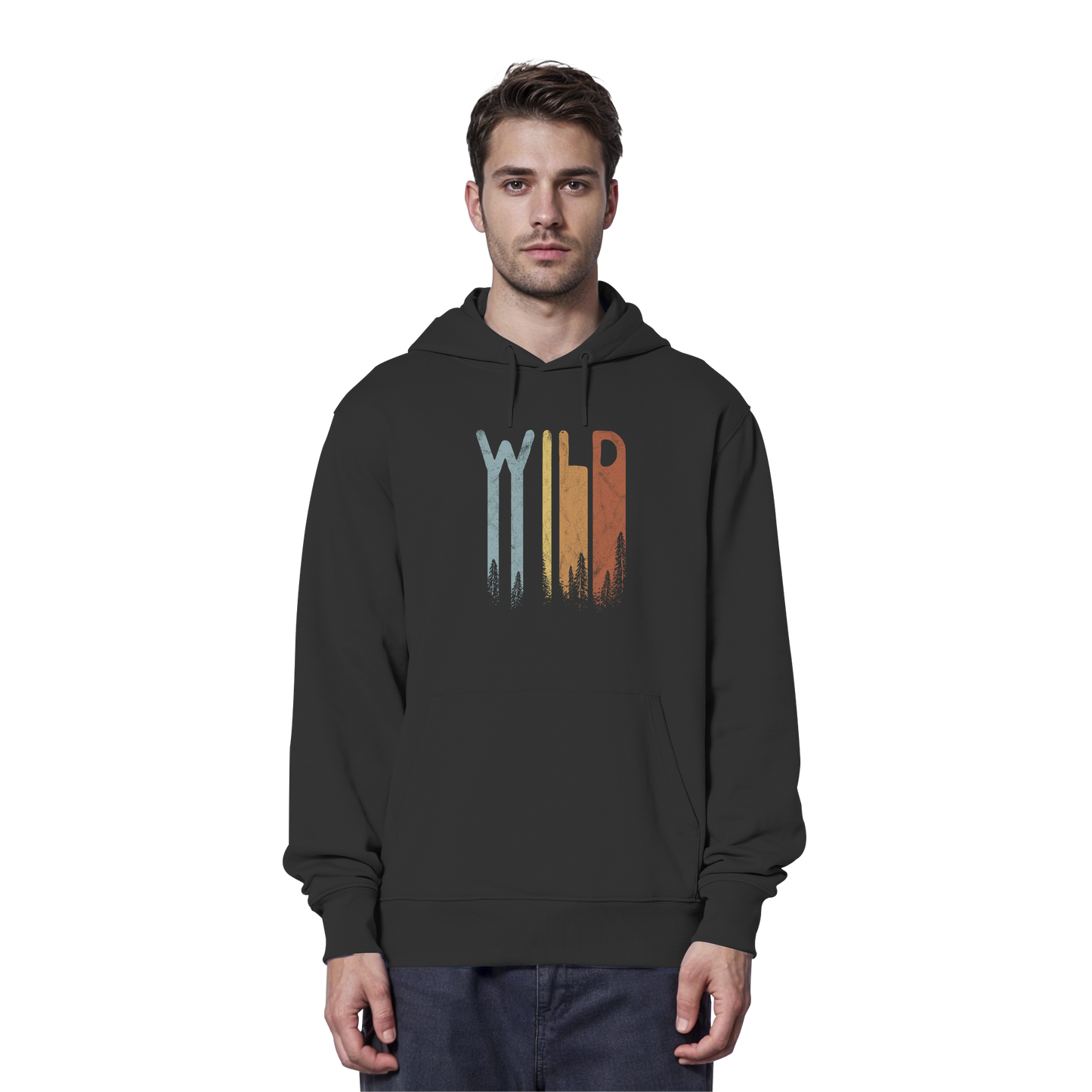 Wild Retro Schriftzug - Organic Hoodie