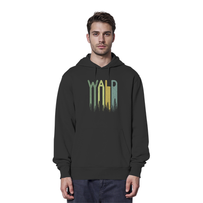 Wald Retro Forst Schriftzug - Organic Hoodie
