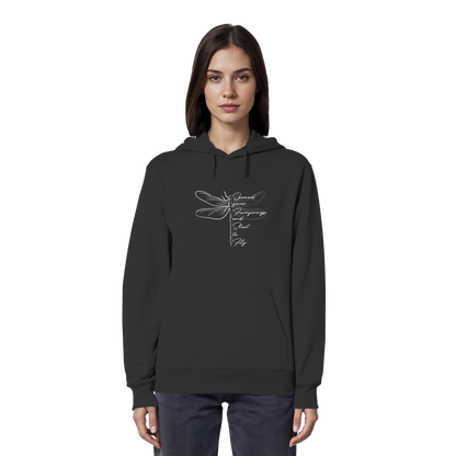 Breite die Flügel aus und flieg los | Libelle - Organic Hoodie