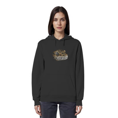 Leopard Gecko Skizze Kritzelkunst - Organic Hoodie