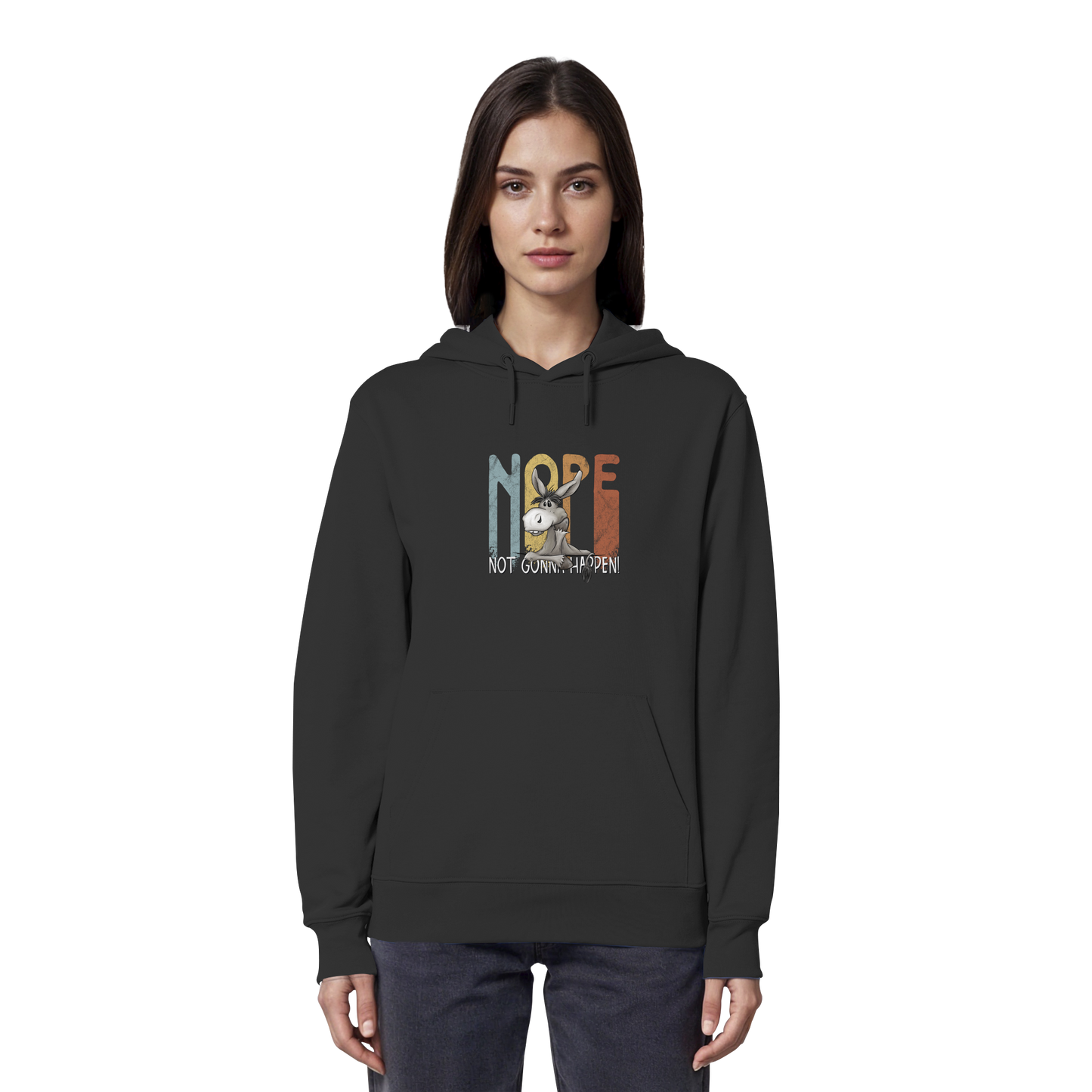 Nope | bockiger Esel - Organic Hoodie