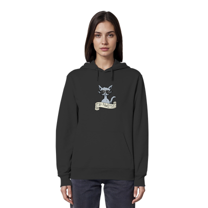 Stay Pawsitive Bleib lässig Hipster Katze - Organic Hoodie