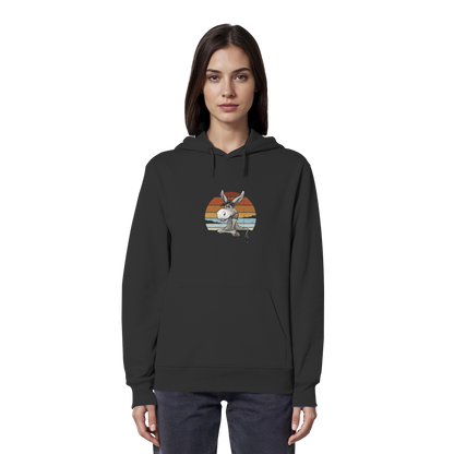 Lässiges Maultier Retro Esel - Organic Hoodie