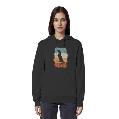 Retro Otter Fischotter Silhouette - Organic Hoodie
