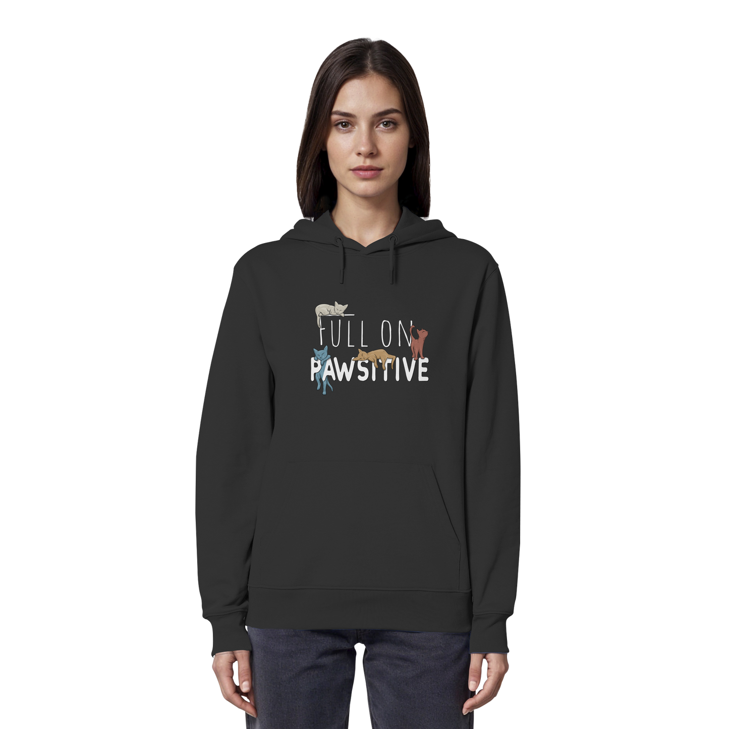 Full On Pawsitive! Gechillte Katzen - Organic Hoodie