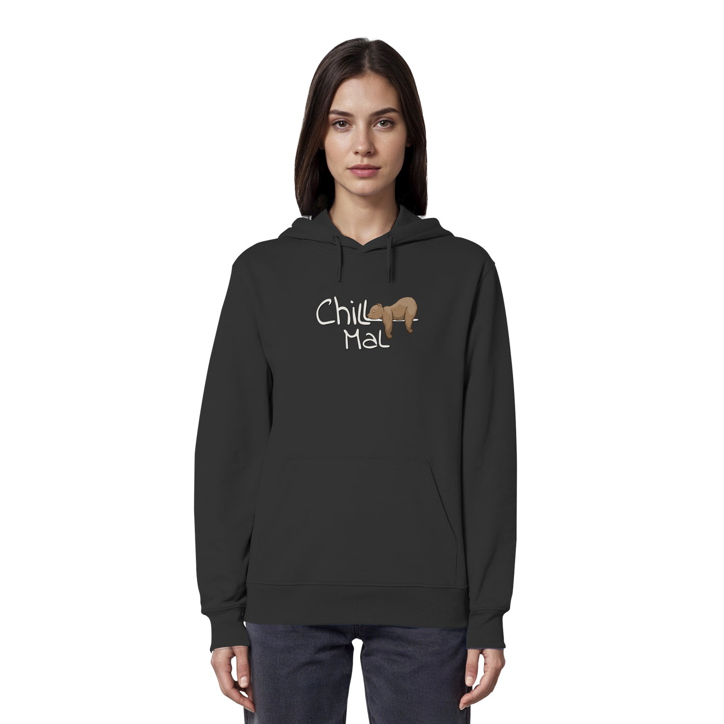 Chill Mal schläfriger Braunbär - Organic Hoodie